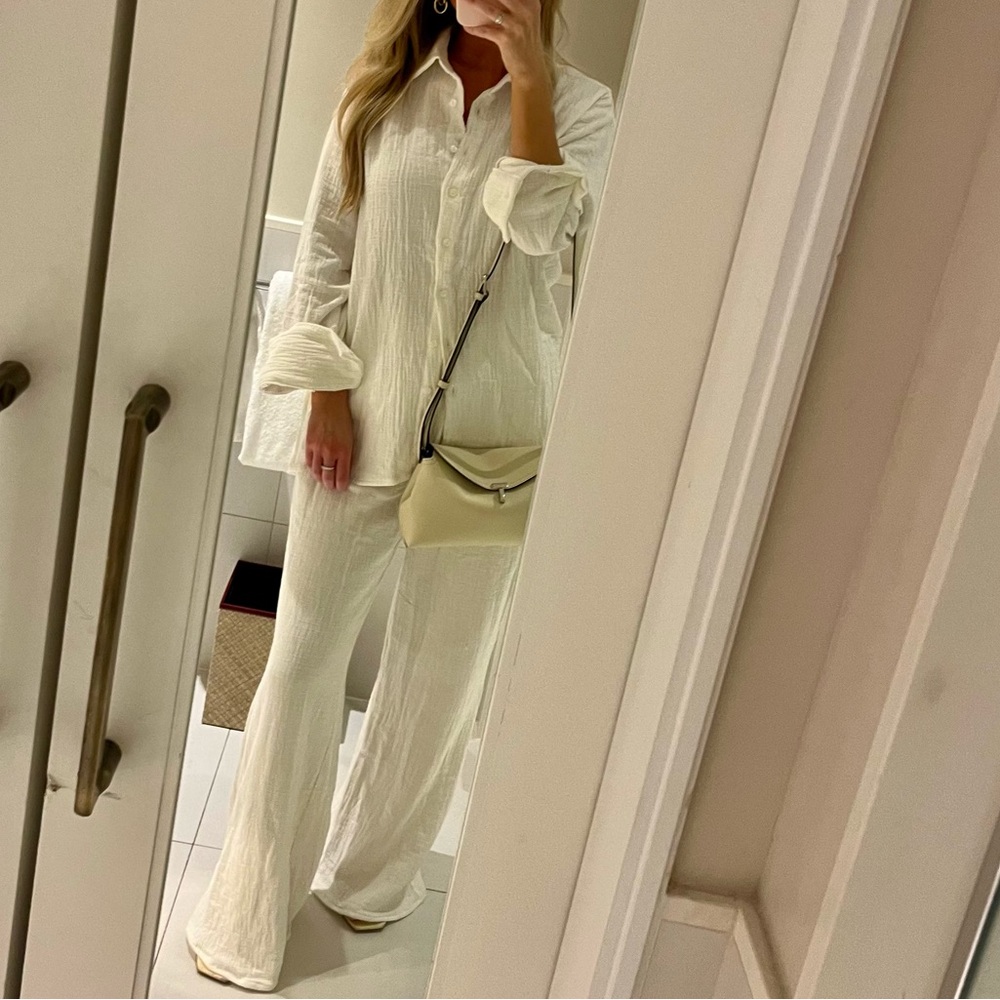 Cotton crinkle oversized set